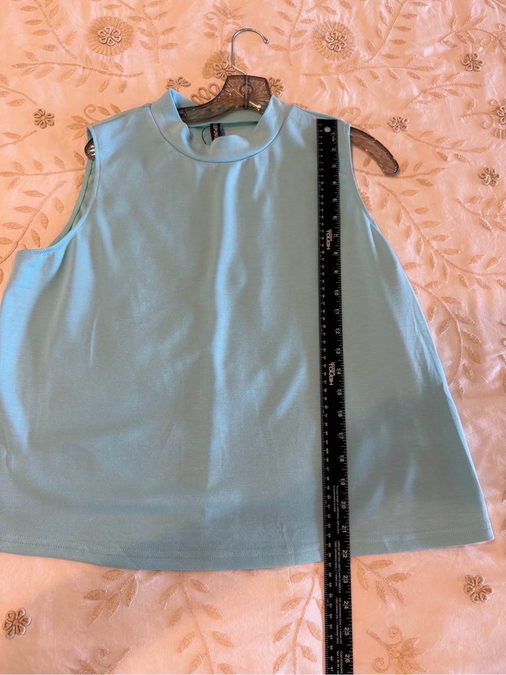Light Aqua Sleeveless Top & Wide-Leg Lounge Pants Set - Picture 3 of 6